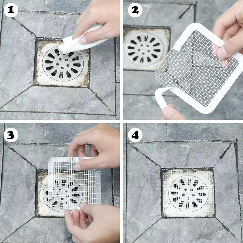 Disposable Hair Catcher Pet Hair Shower Drain Mesh Filter Mesh Cover Strainers fr Bathroom Bathtub Kitchen Sink Drain Hole