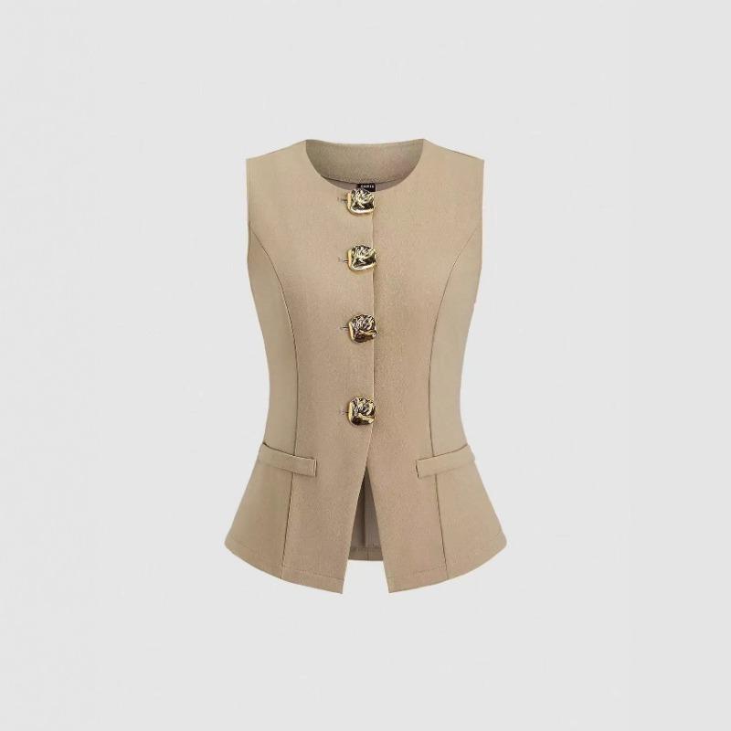 Elegante ärmellose Weste für Damen in Unifarbe für den Sommer