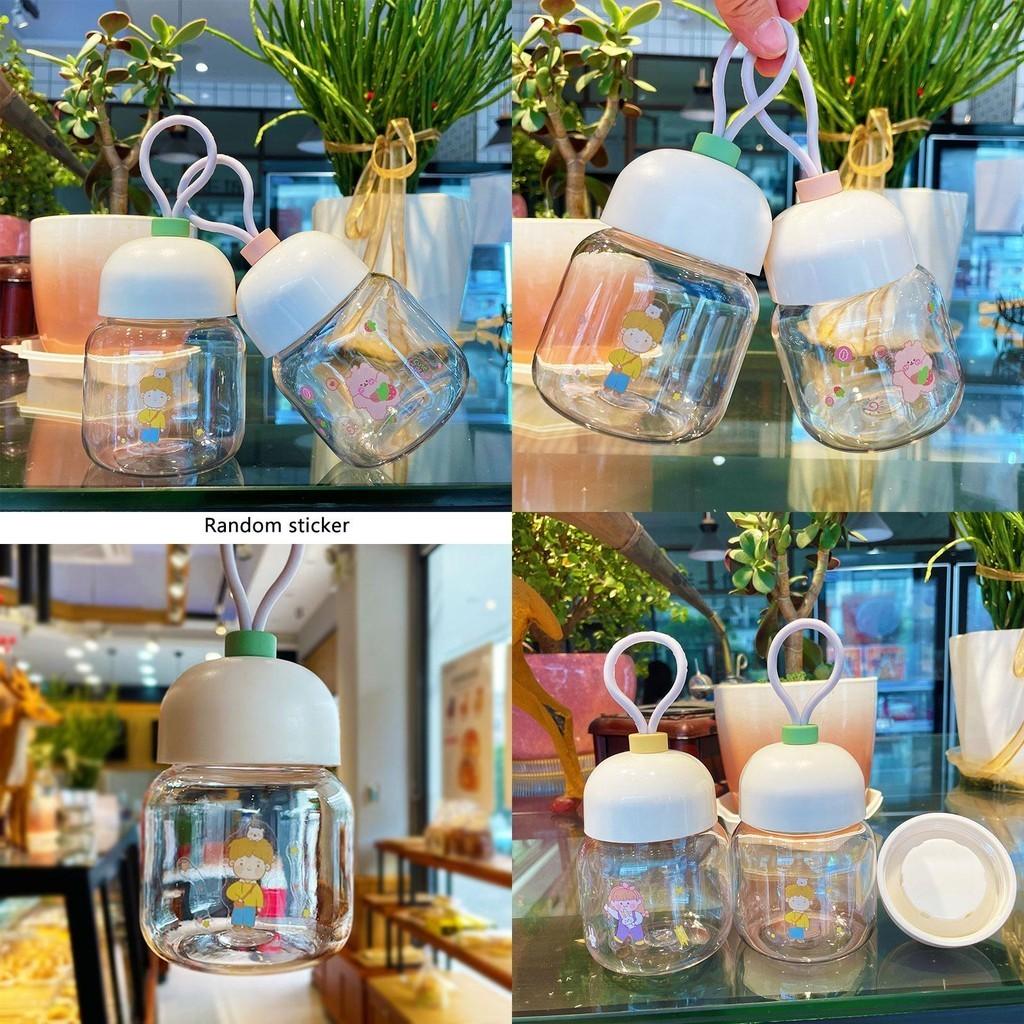 Mini Plastic Water Cup With Cartoon Pattern For Milk Powder And Milk Drinking, Leak-proof And 250ml Capacity