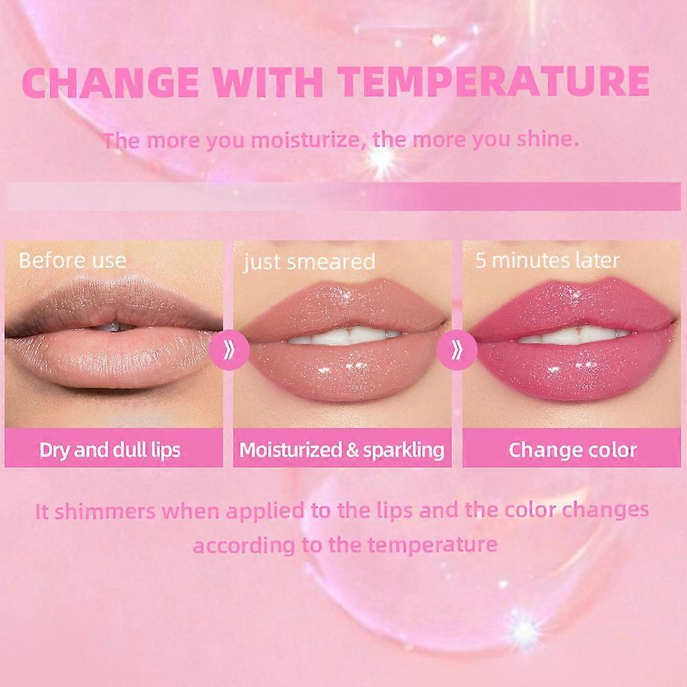 3pcs Magic Color Changing Lip Oil V2,Magic Color Changing Lip Gloss,Ddgoods Lip Gloss