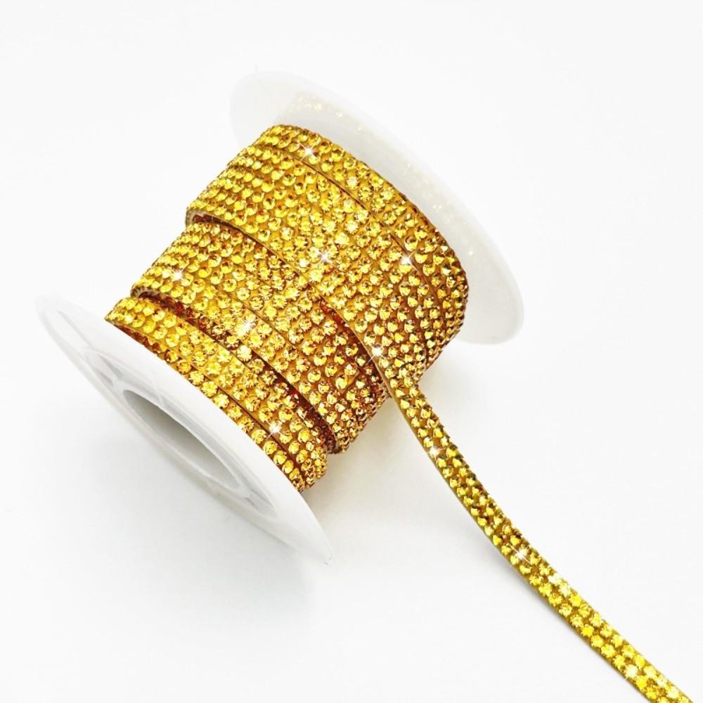 5M Self Adhesive Crystal Rhinestone Sticker 5mm Width Crystal Motif Self Adhesive Rhinestone Multicolour Adhesive Diamond