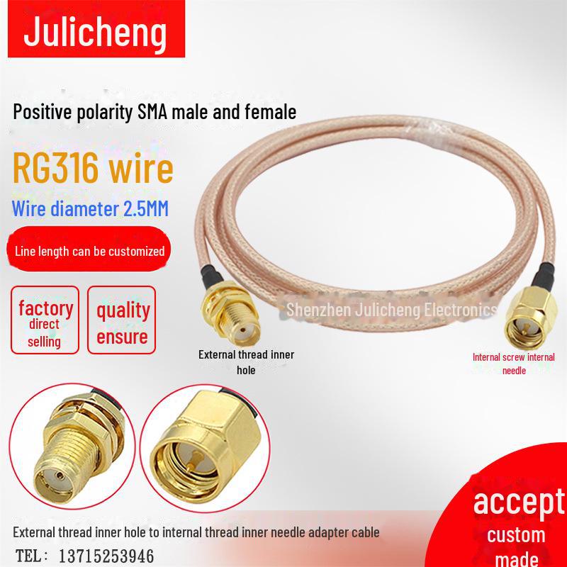 

Кабель-подовжувач RG316 SMA Male та Female для бездротового модуля WIFI-адаптера антени 10cm RG316 Extension Cable