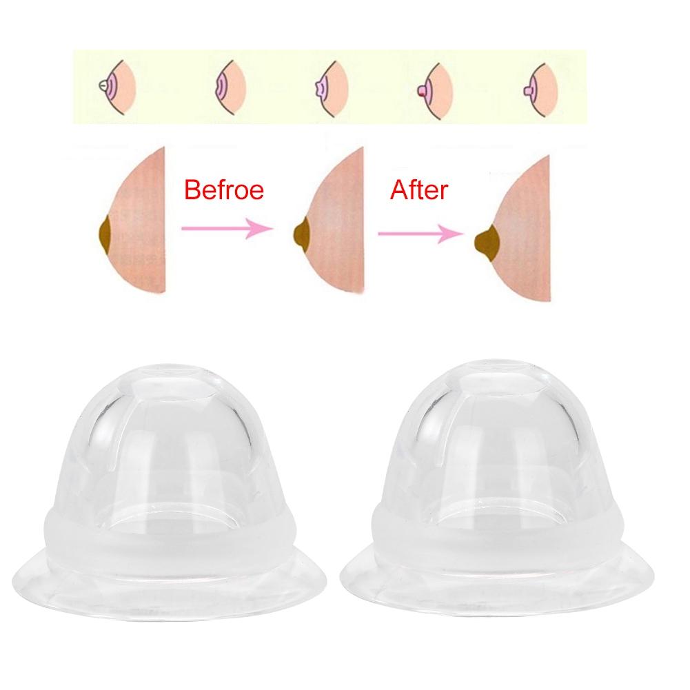 1 Pair/Set Silicone Nipple Corrector Nipple Pullers for Flat Inverted Nipples Breastfeeding Aid