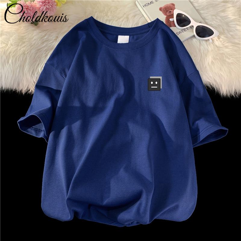 T-shirt Men's Short Sleeved New Loose Casual Korean Trendy Clothes Men's Printed Round Neck Pattern Fashionable