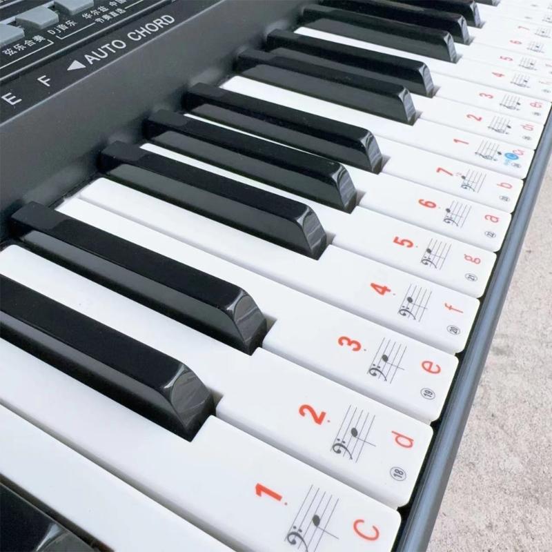 Piano Stickers for 88/61/54/49/37 Keys Piano Keyboard Music Labels Clear Piano Keyboard Stickers Easy to Read