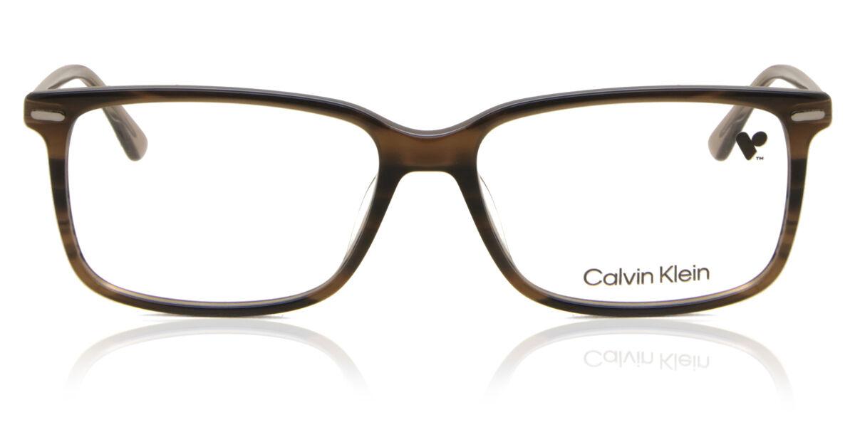 

Calvin Klein Ck22542 317 Unisex Eyeglasses Transparent Striped Brown/56-16-145