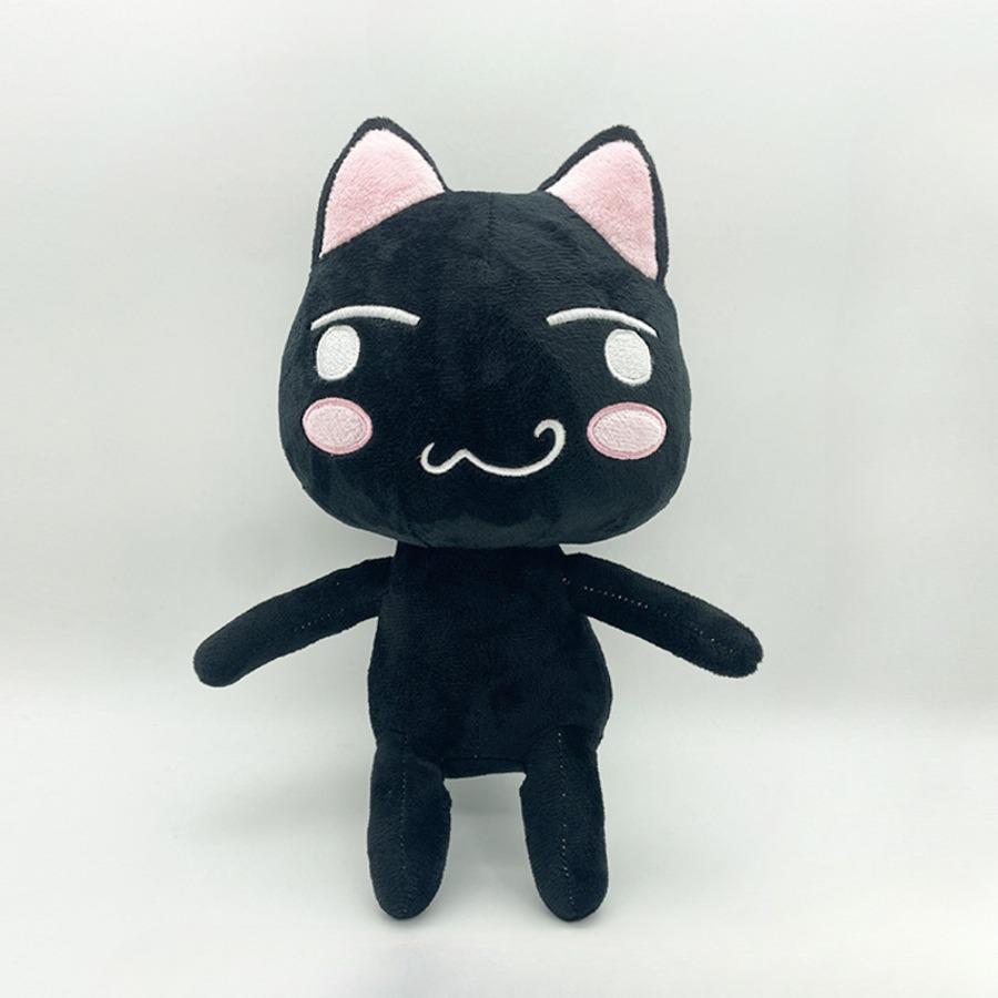 Lovely Toro Inoue Cat Plush Toy Couple Black White Cat Plushie Smiling Cartoon Animal Dolls Room Decoration Birthday Gift