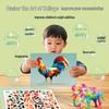 3D Geometric Collage Craft Kit for Kids: Educational Cartoon Stickers for Kindergarten