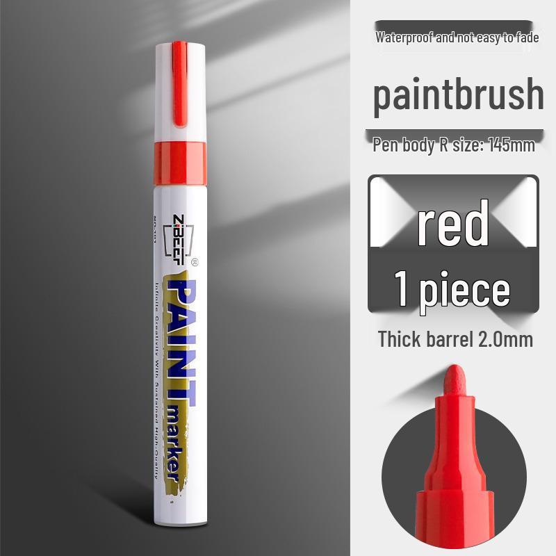 Industrial Colorfast Paint Marker Pen for Tire & Car Touch-Up, White/Black/Gold