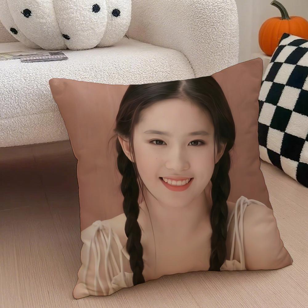 Elegant Beautiful Star LLiu Yifeixixis Cushion Cover Throw Pillow Cover Hidden Button Durable Polyester Chair Cushion