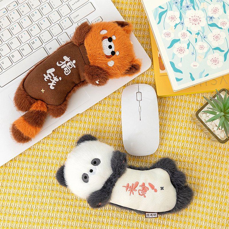 Supine Position Animal Series Plush Wrist Rest Pad 19cm Kawaii Office Mouse Wrist Pad Pig Panda Table Companion Doll