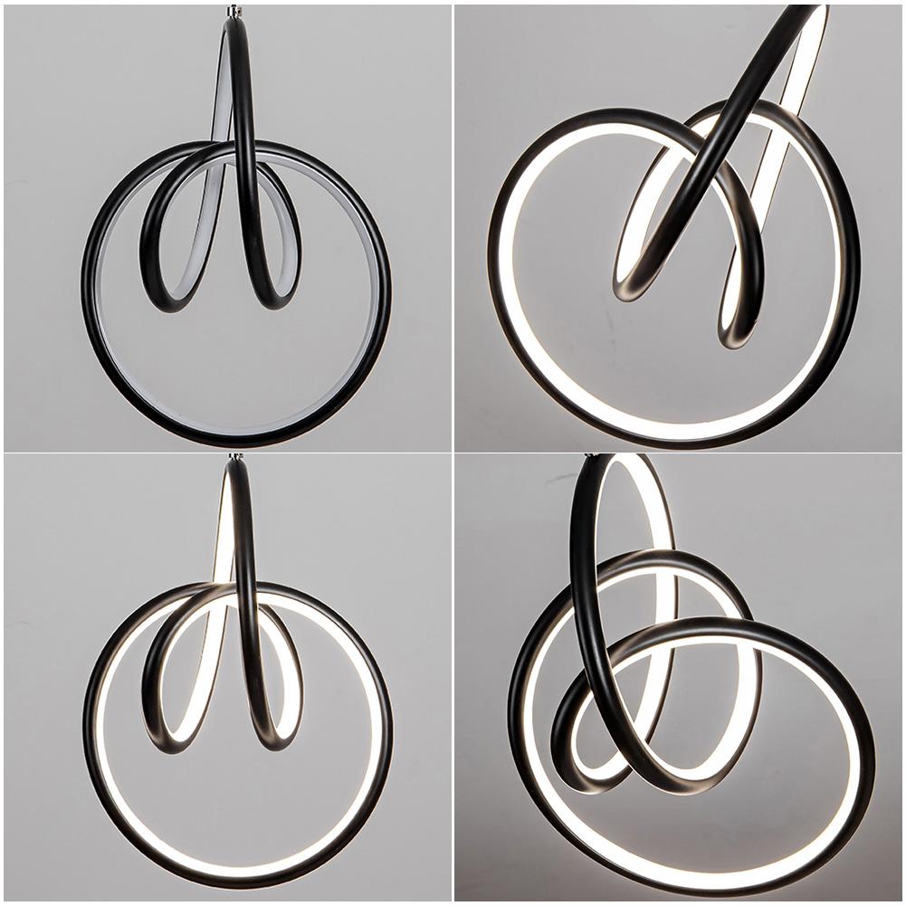 LED Hanging Indoor Light Energy Saving Hanging Pendant Lights Brightness Protect Eyes Easy Installation Metal for Aisle Corridor