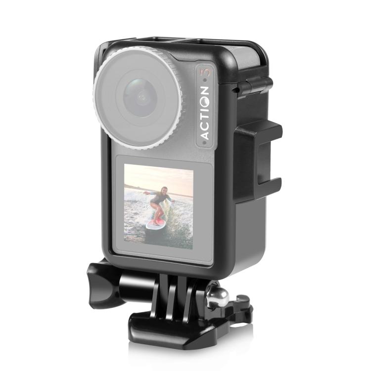 

For DJI Osmo Action 5 Pro / 4 / 3 PULUZ Vertical Plastic Protective Frame Cage with Cold Shoes (Black) чёрный