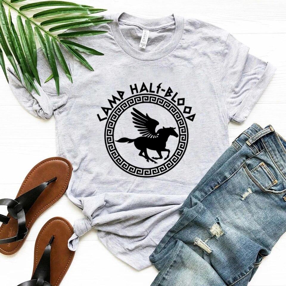 Bicheng Kamp Half Bloed T Shirts Fall Training Camp Spel Tshirt Halloween Magische Gift Percy Jackson Shirt Unisex T-shirts Harajuku Tees L