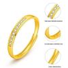 Vietnam Sand Gold Love Couple Rings: Elegant Brass Gold-Plated Wedding Bands for Men and Women