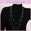Collier Chaîne de Perles avec Design Multicouche Pour Femmes et Hommes Accessoire de Mode