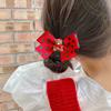 Bells Santa Claus Kids Hair Band Christmas Hair Ring Bow Rubber Band Christmas Hair Rope