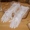 Elegant Fingerless Gloves Feather French Unique Outfits Long Gloves for Flapper Bride Wedding Dancing Accessories