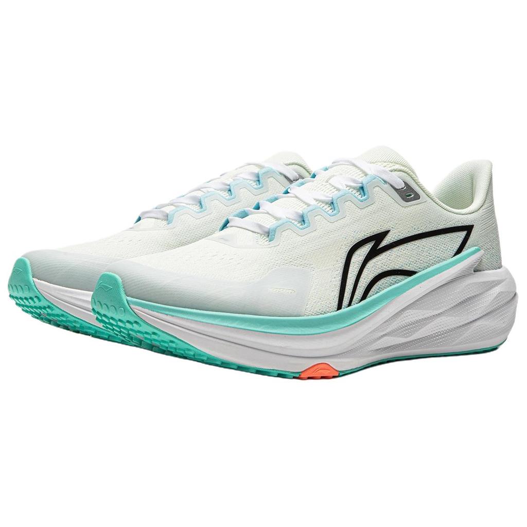 Li Ning Running Collection Textile, Synthetic Leather Low top Running Shoes Men's Ivory ARBW009-4