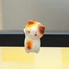 Cute Cat Figurine Mini Kitten Ornament Cartoon Animal Desktop Decor For Computer Monitor Edge Office Home Display Gifts
