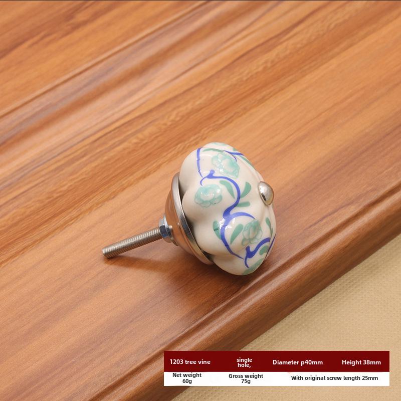 Modern American Ceramic Pumpkin Cabinet Handle