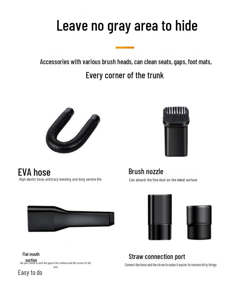 High-Power Handheld Vacuum Cleaner for Car and Home, Wet/Dry Dual-Use, Portable, Wired Model