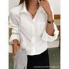 Women S Solid Color Long Sleeve Casual Shirt Top