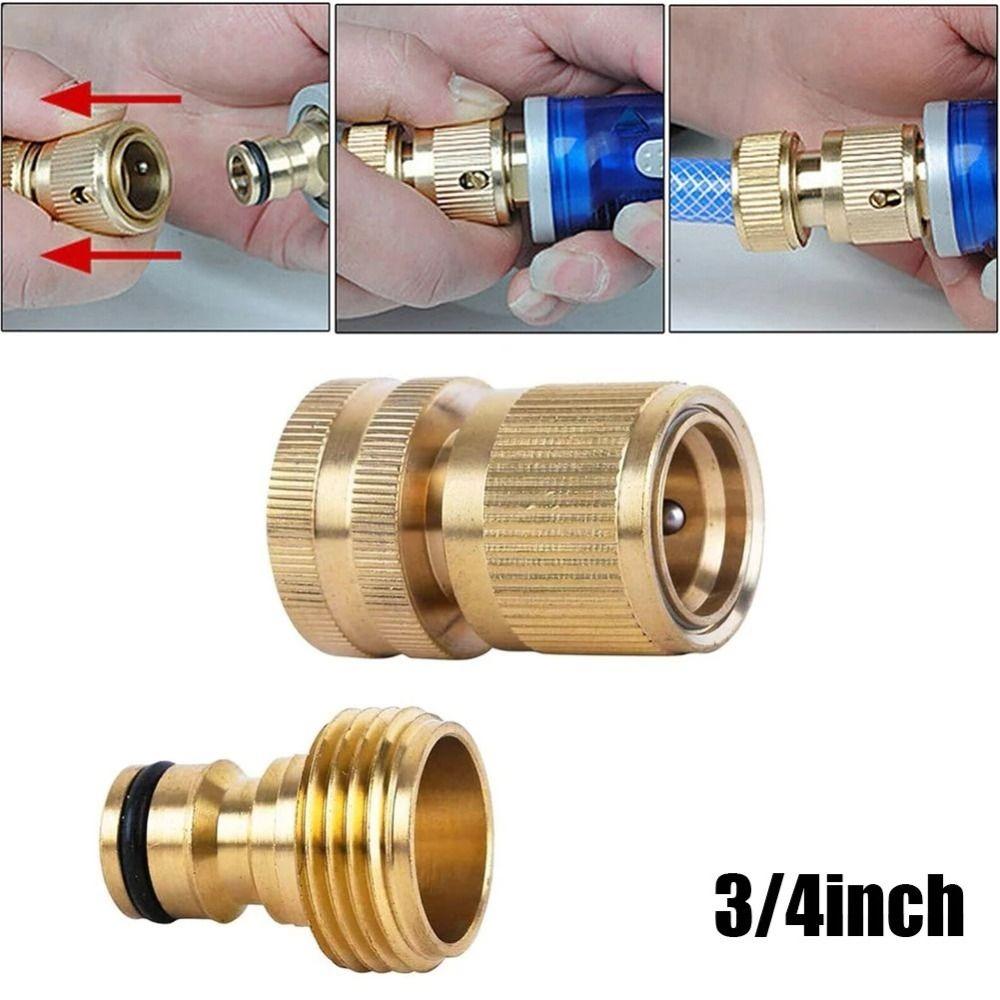 Female/MaleThread Quick Connector 3/4 Inch Thread Tap Connector Outdoor Lawn