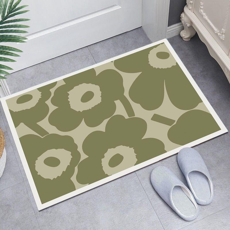 

Diatom mud non-slip water absorption Finnish designer Nordic fresh flower bathroom bathroom entry decoration foot pad 40x60cm15.7x23.6in