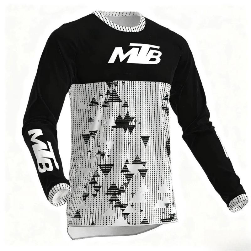 Men's Long Sleeve T-shirt Mountain Bike Off-Road Motorcycle Cycling Jersey M-T-B Clothes Camping Outdoor Fishing Top Loose