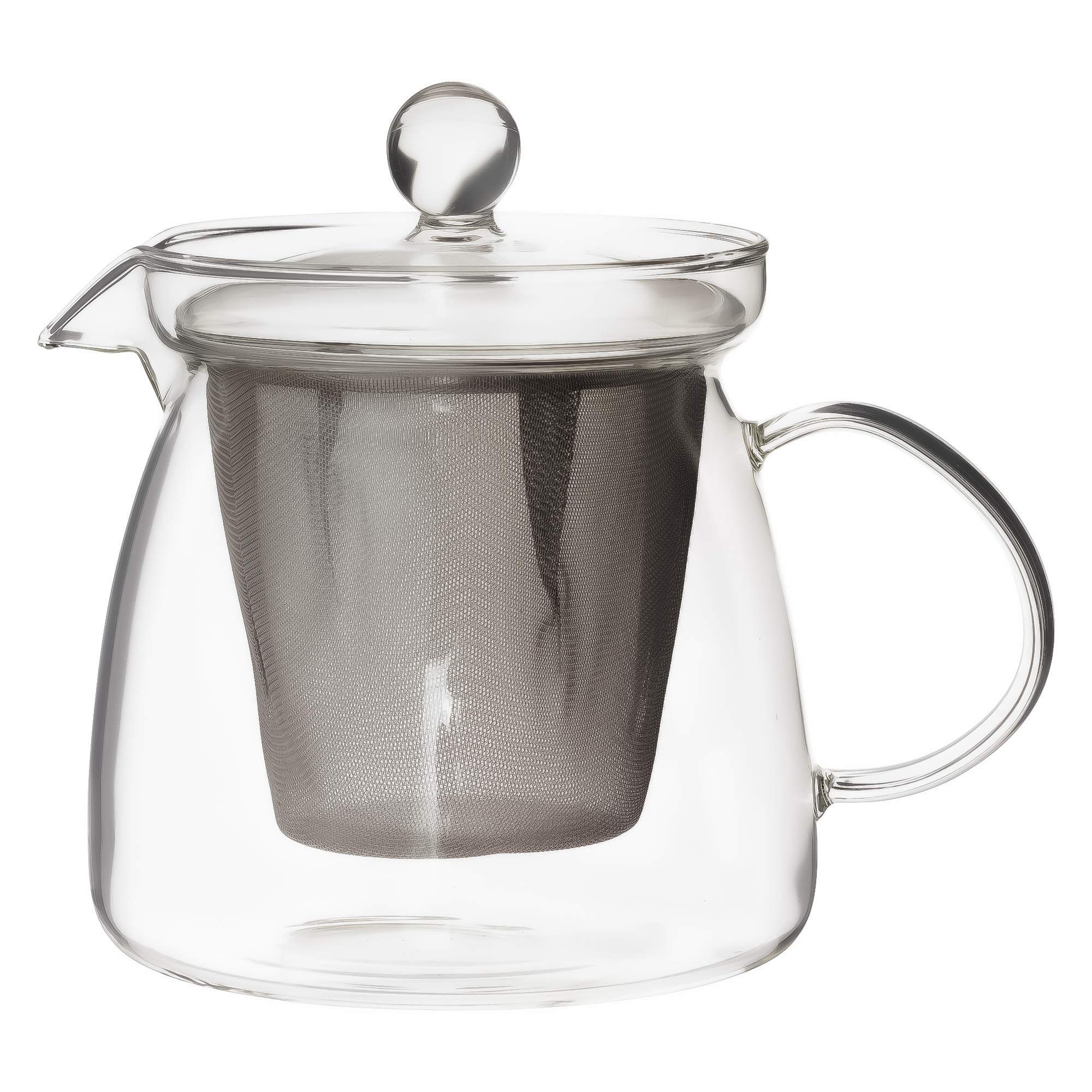 

TAMAKI Teapot, 16.5cm Diameter x 11.5cm Depth x 13.8cm Height, 800ml Capacity, Microwave Safe, Heat-Resistant Glass, T-682814