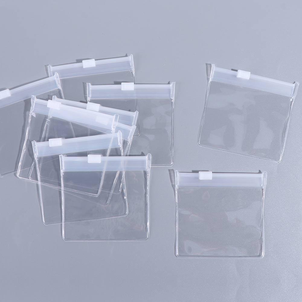 10pcs Clear Pill Bags Portable Ring Storage Holder Bag Self Sealing Pouches  Jewelry