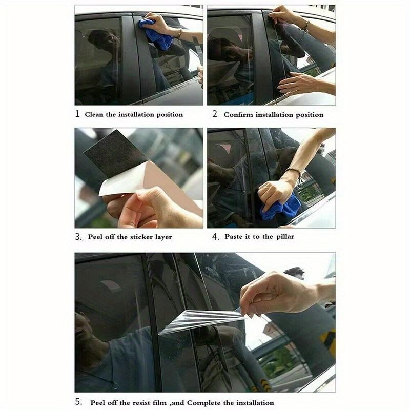 16Pcs Gloss Paino Black Pillar Post Fit For Toyota Corolla 2019 2020 20212022 Door Side Window Decal Cover Sticker Set