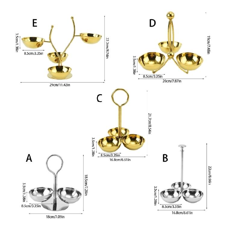 Multi Functional Stainless Steel Snacks Rack Efficient Candy Nut Serving Bowl For Home Parties And Campings