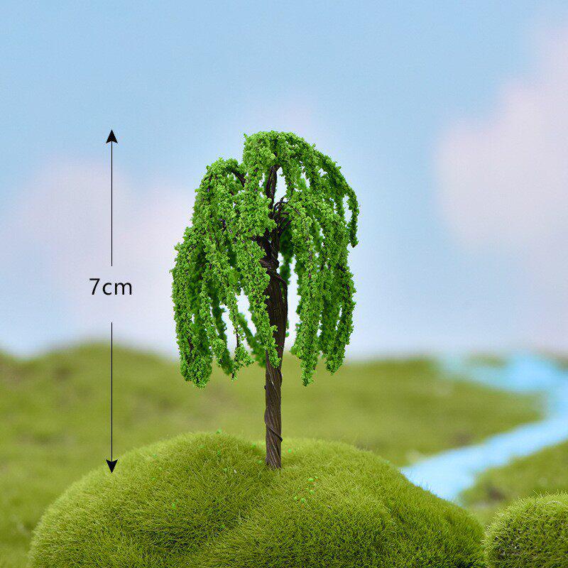 Decorative Miniature Trees & Succulents for Landscaping: Mini Fruit, Willow, Golden Leaf Trees, Moss Micro Landscape DIY Materials