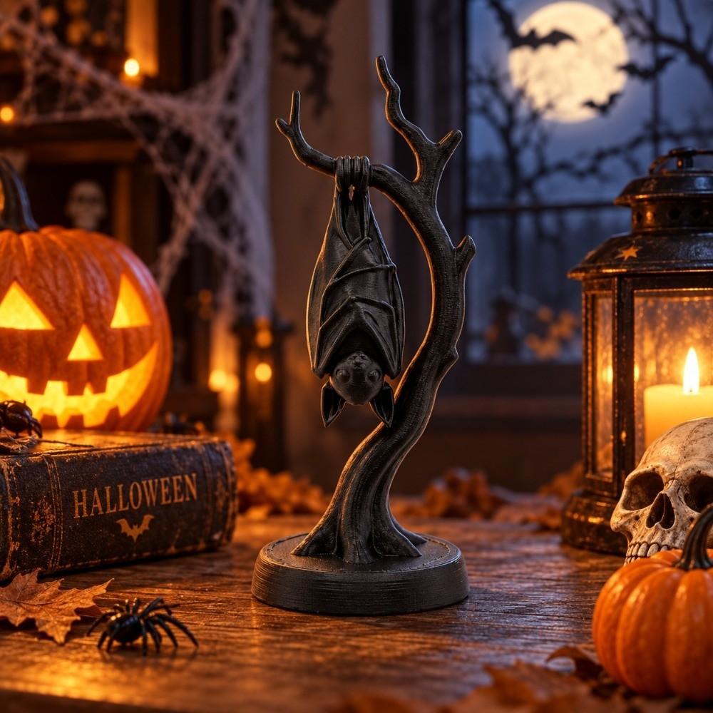 Tabletop Decor Halloween Bat Figurine Ornament PLA Craft Spooky Decor  For Halloween Party
