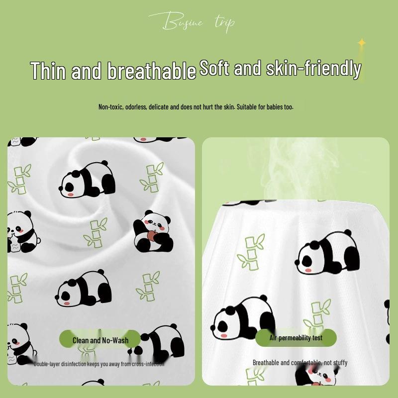 Disposable Hotel Bedding Set: Includes Sheets, Duvet Cover, Pillowcases, and Compressed Towel for Travel and Isolation - Double/Single Sizes