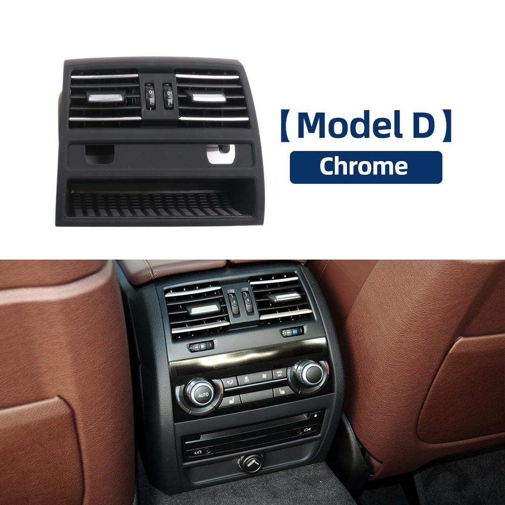 Car Front Rear Air Conditioning Chromed AC Vent Grille Outlet Cover Panel For BMW 5 Series F10 F18 2010-2017