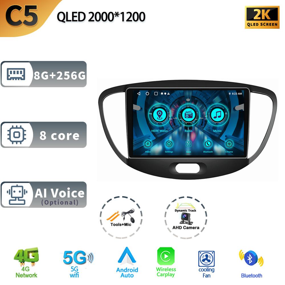 Android 13 For Hyundai I10 Year 2010-2013 Auto Car Radio Multimedia Navigation Car GPS Carplay Radio 2 Din Screen