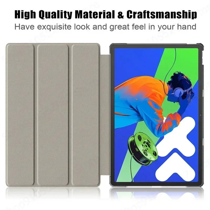 Custodia per Lenovo Idea Tab Pro da 12,7 pollici, pieghevole a tre ante, magnetica, in pelle, con supporto, Cover rigida Smart per Lenovo Idea Tab Pro 2025 Tb373fu