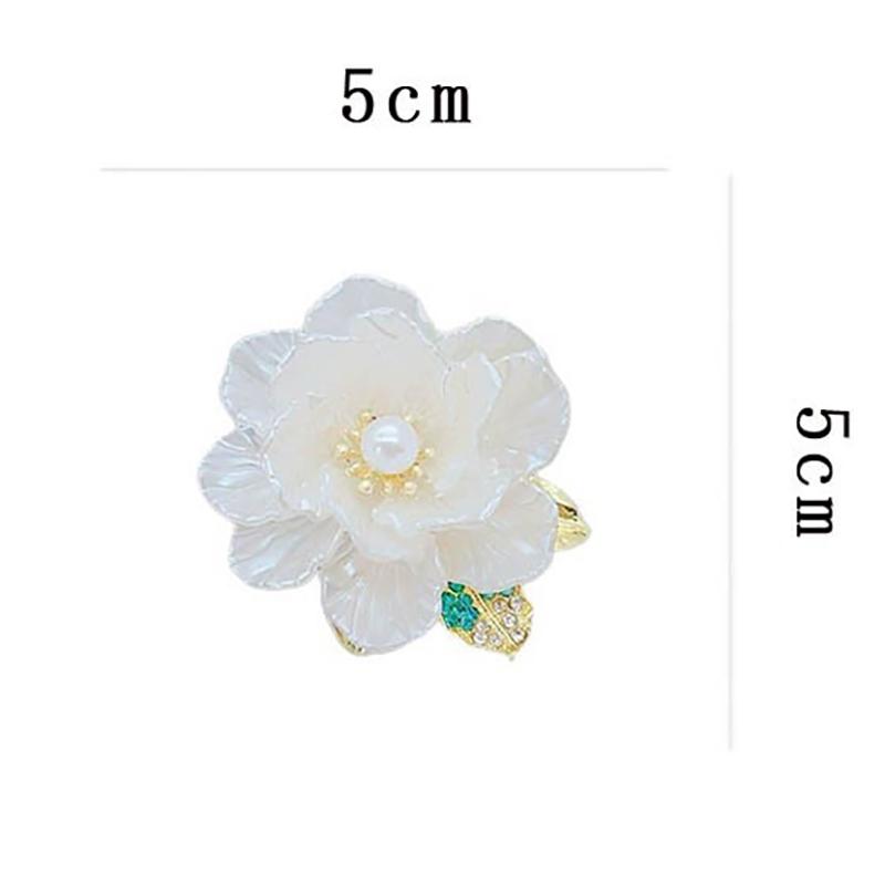 Camellia Pearl Lapel Pins Elegant High-End Brooch For Women Girls Versatile Exquisite Corsage Clothing Accessories Gifts