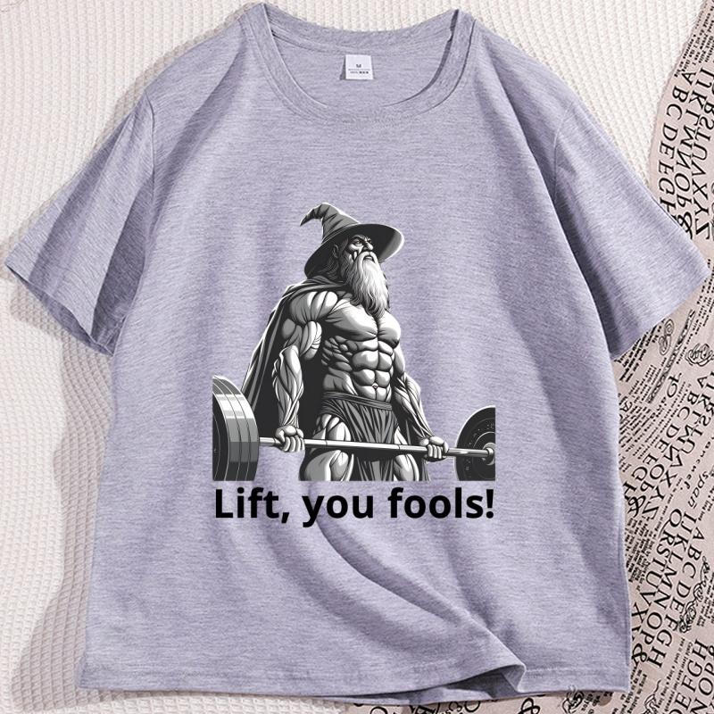 Funny Gym Meme T Shirt Men Workout Tshirt Cotton Short Sleeve Printed Graphic Tees Streetwear Clothing Mens Clothes