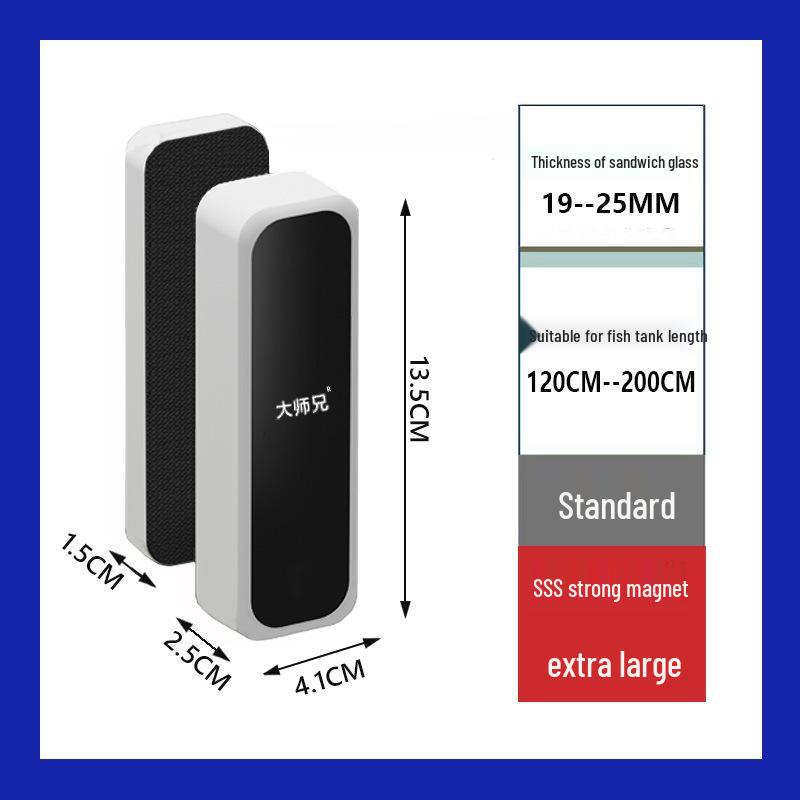 Magnetischer Aquarium-Glasreiniger - Starke Saugbürste mit neutraler Verpackung