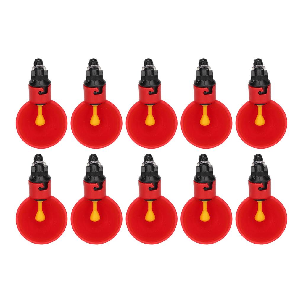10pcs Chicken Water Cups Automatic Safe Burrs Free Poultry Drinking Bowls for Duck Goose Pigeon