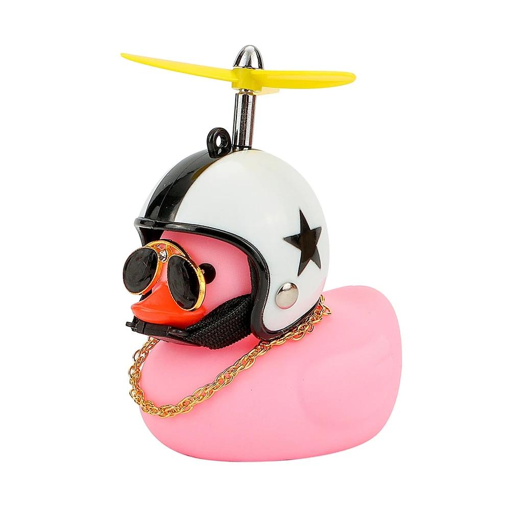 Motorcycle Accessories Helmet Broken Wind Small Black Duck Dashboard Rearview Mirror Standing Camouflage Helmet Mini Black Duck