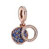 New Authentic Copper Plated Rosegold Heart Bird Butterfly Bead Charms Flower Charm Bead Charms Compatible With Pandora Bracelets Necklaces Women Diy J
