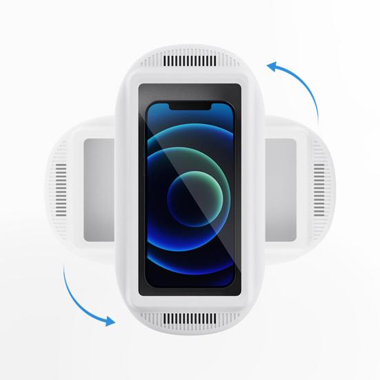 Uchwyt na telefon pod prysznic Wodoodporny Montowany na ścianie Lusterko łazienkowe Uchwyt na telefon Obrót o 360 stopni i Regulowane ramię Etui na telefon z ekranem dotykowym