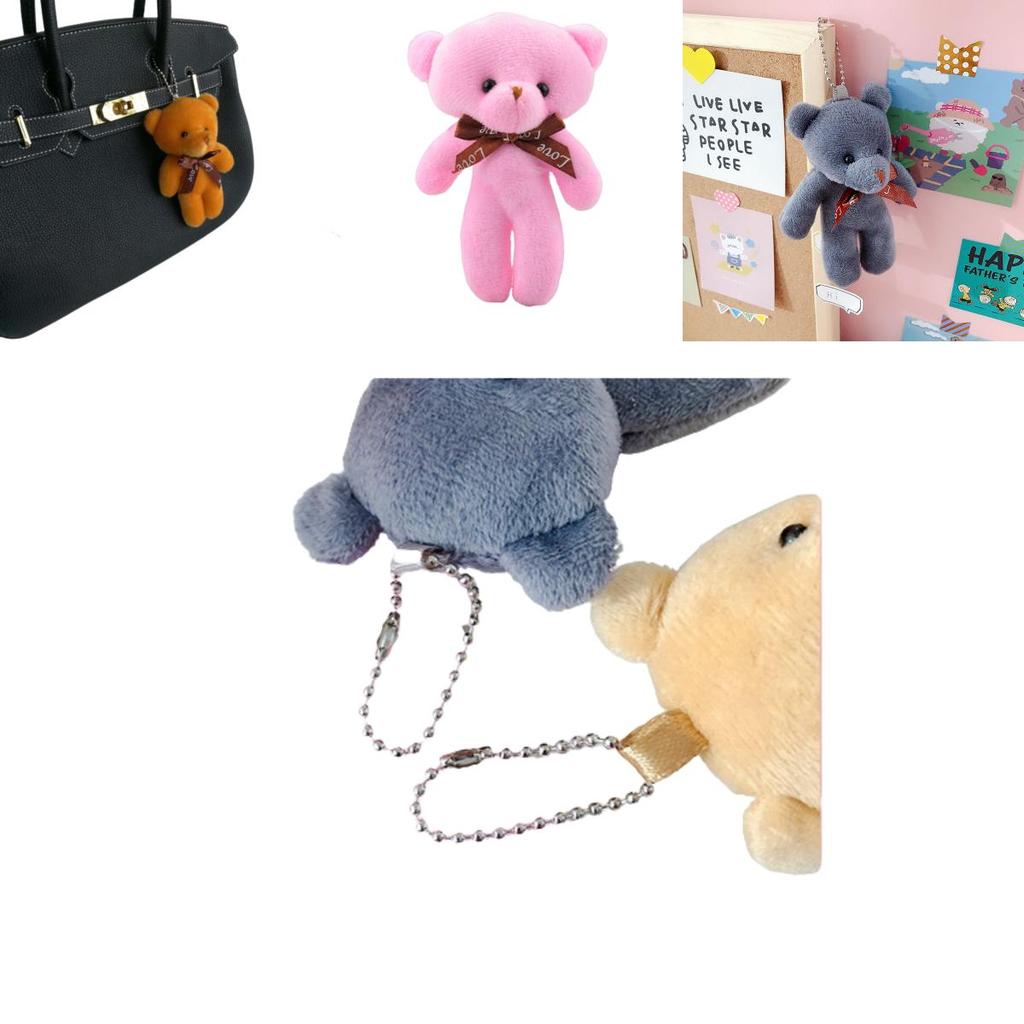 Weiches und langlebiges Teddybär-Plüschtier-Schlüsselanhänger für Tasche oder Auto
