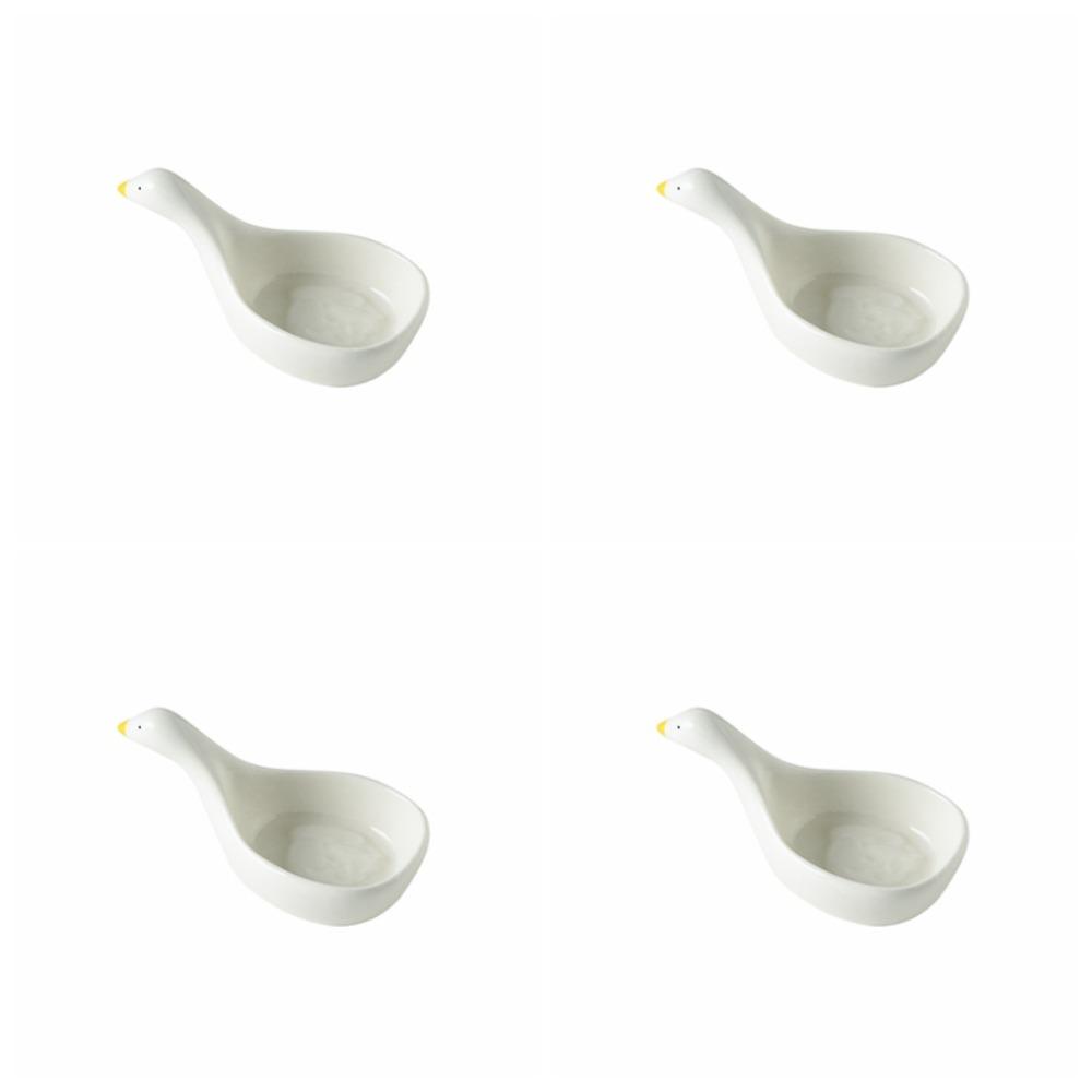 4PCS Cartoon Sauce Dishes 3D Salad Dipping Dish Cute Vinegar Dish  Hot Pot Dipping