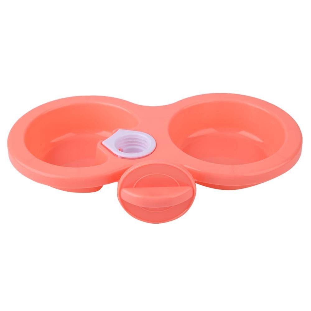 Durable Polymer Hanging Pet Bowl Double Compartment Pet Feeder Cage Dog Bowl Water Dispensing